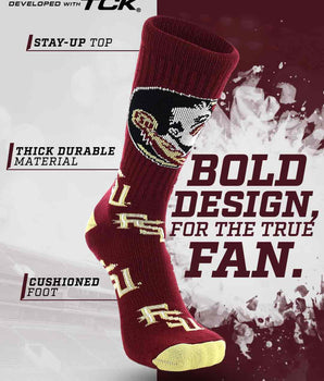 TCK socks Florida State Seminoles Mayhem Crew Socks (Made in USA)