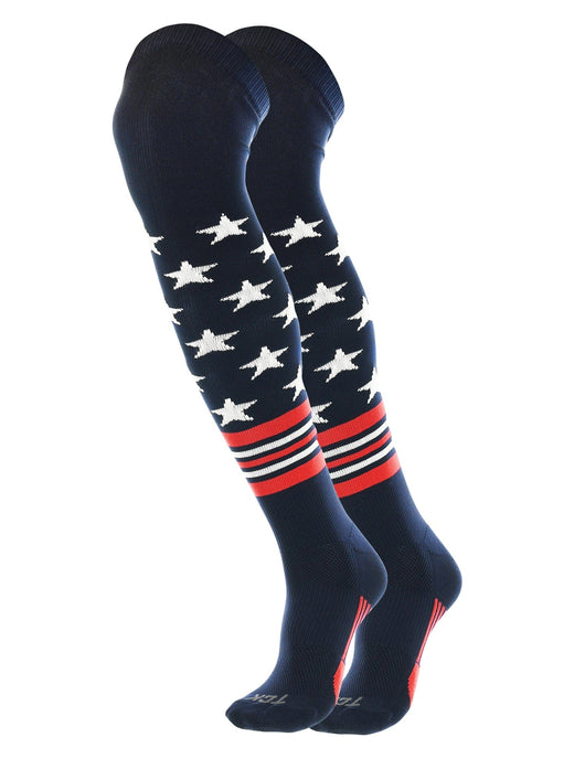 TCK socks Freedom Baseball Socks USA Stripes Over the Knee