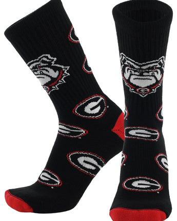 Georgia Bulldogs Mayhem Crew Socks (Made in the USA)