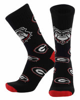 TCK socks Georgia Black/Red/White / Large Georgia Bulldogs Mayhem Crew Socks (Made in USA)