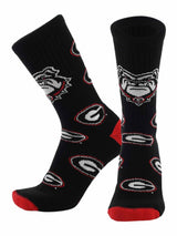 TCK socks Georgia Black/Red/White / Large Georgia Bulldogs Mayhem Crew Socks (Made in USA)