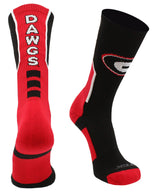 TCK socks Georgia Black/Scarlet/White / Large University of Georgia Bulldogs Socks Perimeter Crew