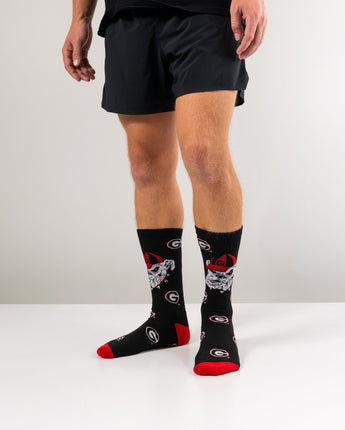 Georgia Bulldogs Mayhem Crew Socks (Imported)