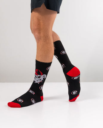 Georgia Bulldogs Mayhem Crew Socks (Imported)