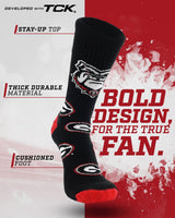 Georgia Bulldogs Mayhem Crew Socks (Made in the USA)