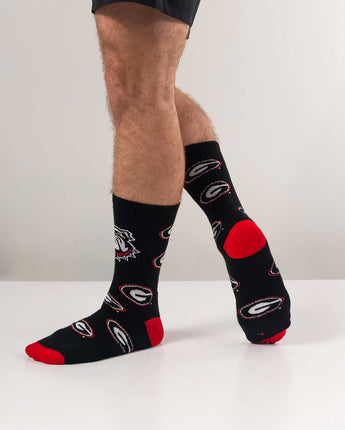 TCK socks Georgia Bulldogs Mayhem Crew Socks (Made in USA)