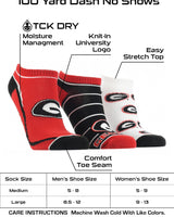 TCK socks Georgia Bulldogs No Show Socks Full Field 3 Pack