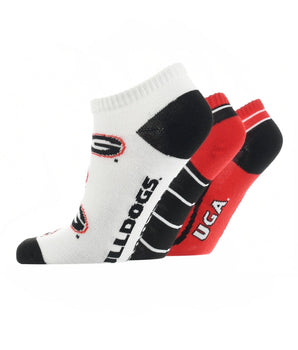 TCK socks Georgia Bulldogs No Show Socks Full Field 3 Pack