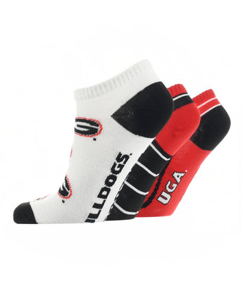 TCK socks Georgia Bulldogs No Show Socks Full Field 3 Pack