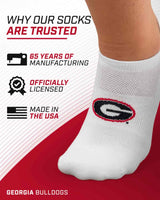 TCK socks Georgia Bulldogs / One Size TCK Georgia Bulldogs No Show Liner Socks (3-Pack)