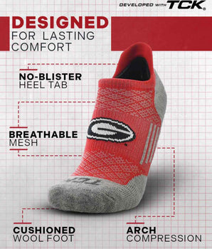 TCK socks Georgia Bulldogs Tour No Show Tab Socks - Made in USA