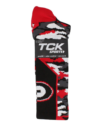 TCK socks Georgia Bulldogs Woodland Camo Crew Socks