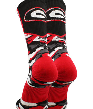 TCK socks Georgia Bulldogs Woodland Camo Crew Socks
