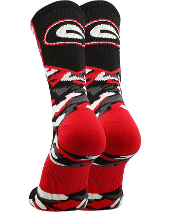 TCK socks Georgia Bulldogs Woodland Camo Crew Socks