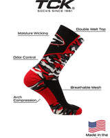 TCK socks Georgia Bulldogs Woodland Camo Crew Socks