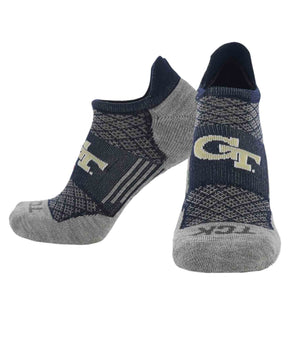 Georgia Tech Yellow Jackets No Show Tour Socks - Made in USA
