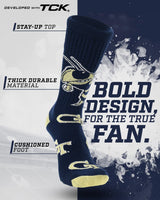 Georgia Tech Yellow Jackets Mayhem Crew Socks (Made in USA)