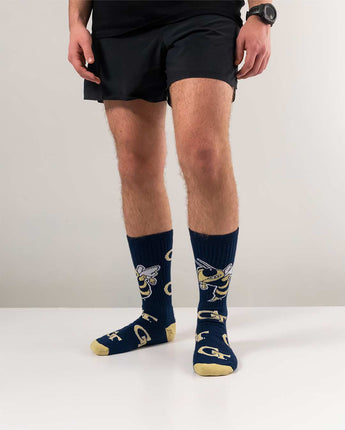 TCK socks Georgia Tech Yellow Jackets Mayhem Crew Socks (Made in USA)