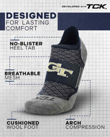 Georgia Tech Yellow Jackets No Show Tour Socks - Made in USA