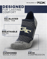 TCK socks Georgia Tech Yellow Jackets No Show Tour Socks - Made in USA