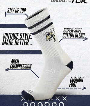 TCK socks Georgia Tech Yellow Jackets | Vintage | NCAA Mens and Womens Soft Cotton Sock