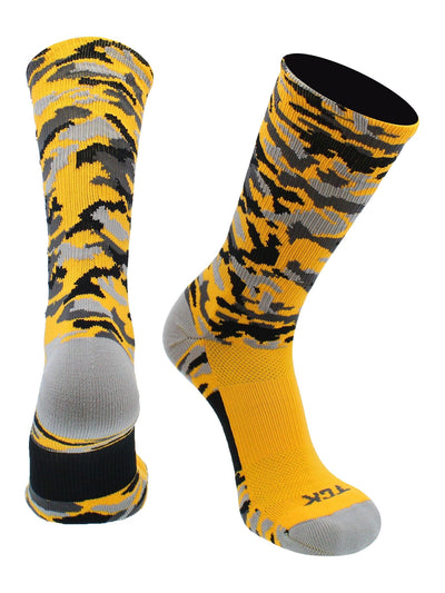 TCK socks Gold Camo / X-Large Elite Woodland Camo Performance Crew Socks