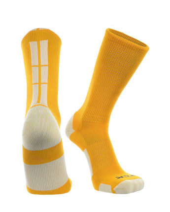 TCK socks Gold/White / Large Crew Socks Baseline 3.0 Adult Sizes Team Colors