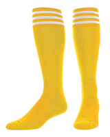 TCK socks Gold/White / Medium Finale 3-Stripe Soccer Socks