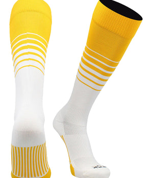 TCK socks Gold/White / Small TCK Elite Breaker Striped Athletic Socks | Over-the-Calf Soccer & Baseball