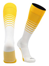 TCK socks Gold/White / Small TCK Elite Breaker Striped Athletic Socks | Over-the-Calf Soccer & Baseball