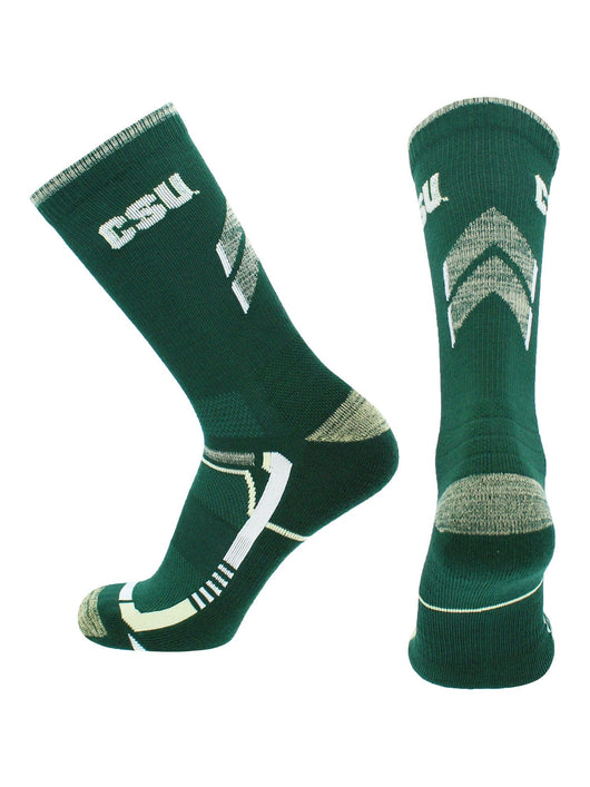 TCK socks Green/Gold / Large CSU Rams Socks Colorado State University Rams Champion Crew Socks
