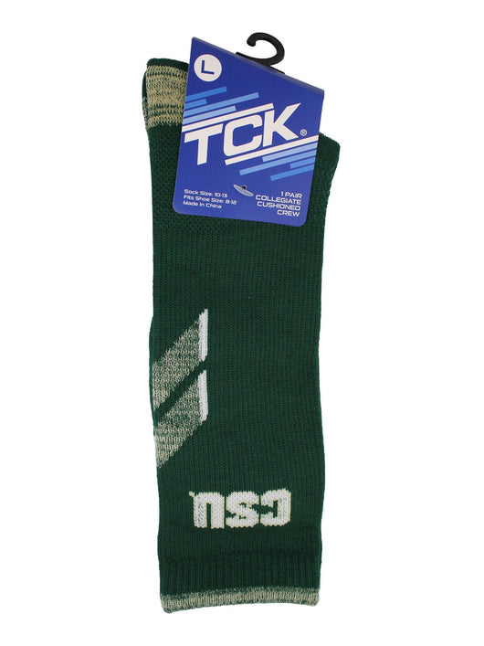 TCK socks Green/Gold / Large CSU Rams Socks Colorado State University Rams Champion Crew Socks