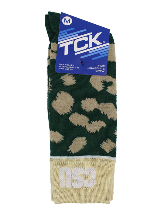 TCK socks Green/Gold / Medium CSU Colorado State Rams Socks Womens Savage Crew Socks