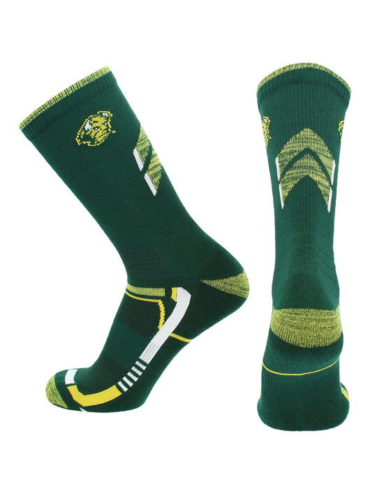 TCK socks Green/Yellow / Large North Dakota State Bison Socks North Dakota State University Bison Champion Crew Socks
