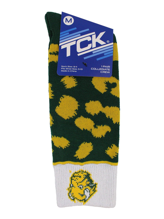 TCK socks Green/Yellow / Medium North Dakota State Bison Socks Womens Savage Crew Socks