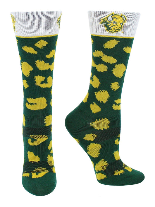 TCK socks Green/Yellow / Medium North Dakota State Bison Socks Womens Savage Crew Socks