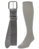 TCK socks Grey / Medium Baseball/Softball Adult Belt & Socks Combo Set
