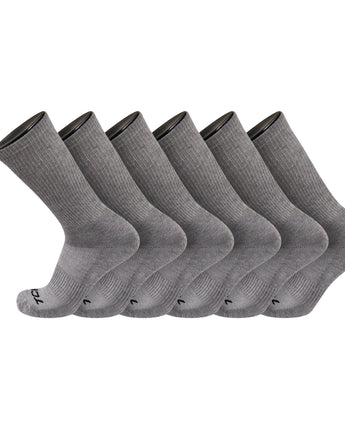 TCK socks Grey / Medium Work & Athletic Crew Socks for Men & Women – Cushioned, Seamless Toe, Moisture Wicking Boot Sock, Supportive Arch