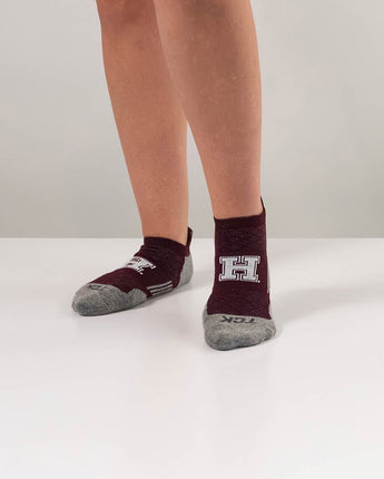 TCK socks Harvard Crimson Tour No Show Tab Socks - Made in USA