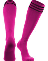 TCK socks Hot Pink/Black / Large Finale 3-Stripe Soccer Socks