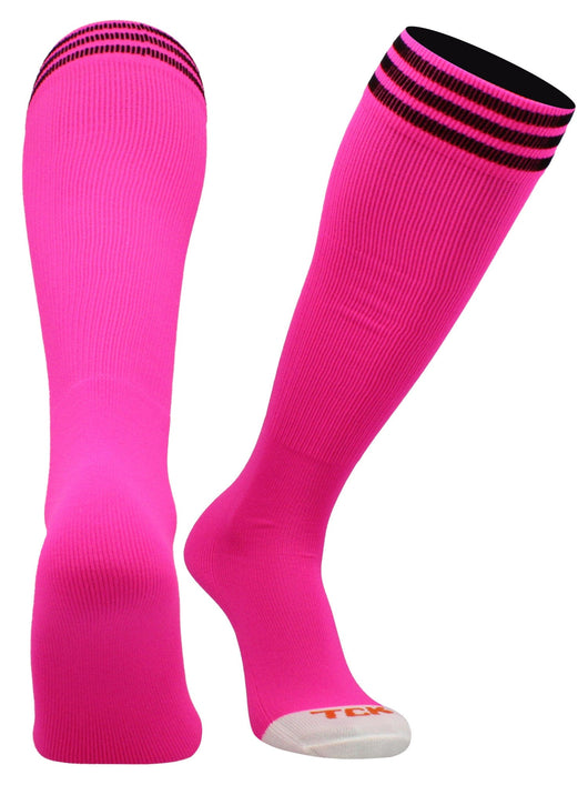 TCK socks Hot Pink/Black / X-Small Prosport Striped Tube Sock