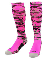 TCK socks Hot Pink Camo / Large Elite Performance Camo Over The Calf Socks
