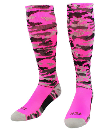 TCK socks Hot Pink Camo / Large Elite Performance Camo Over The Calf Socks