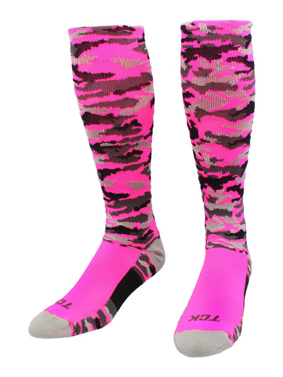 TCK socks Hot Pink Camo / Large Elite Performance Camo Over The Calf Socks