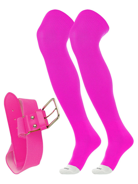 TCK socks Hot Pink / Small Pro Plus Performance Prosport Over the Knee Socks Belt Combo