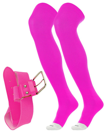 Prosport Over the Knee Socks and Belt | Uniform Combo Set