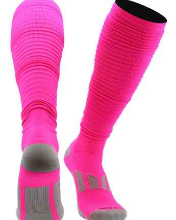 TCK socks Hot Pink / Small Scrunch Football Socks For Boys and Men