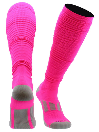 TCK socks Hot Pink / Small Scrunch Football Socks For Boys and Men