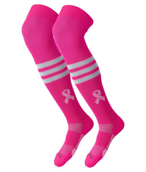 TCK socks Hot Pink/White/Pink / Large Dugout Pink Breast Cancer Awareness Socks