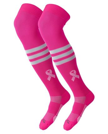 TCK socks Hot Pink/White/Pink / Large Dugout Pink Breast Cancer Awareness Socks